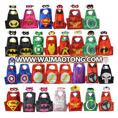 boys girls kid halloween superhero cape and mask for boys party dress